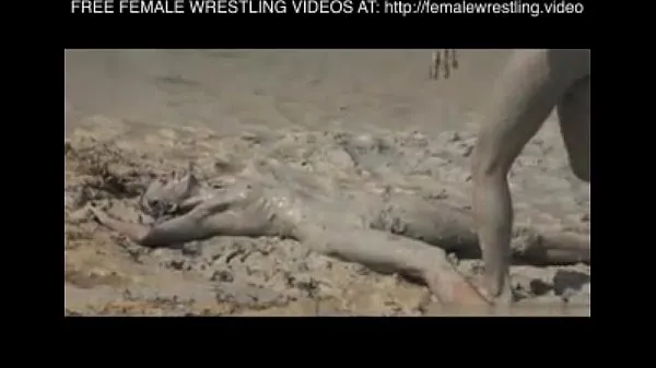 HD Girls wrestling in the mud energy Clips