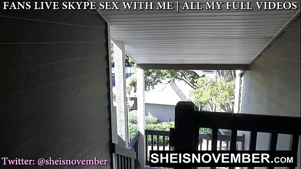 HD Naughty Stepsister Sneak Outdoors To Meet For Secrete Kneeling Blowjob And Facial, A Sexy Ebony Babe With Long Blonde Hair Cleavage Is Exposed While Giving Her Stepbrother POV Blowjob, Stepsister Sheisnovember Swallow Cumshot on Msnovember energieclips