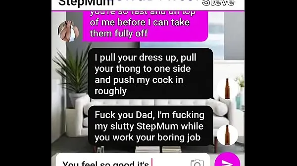 HD Text roleplay Mum has deep sofa fuck with StepSon Klip tenaga
