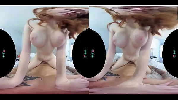 HD VRHUSH Redhead Scarlett Snow rides a big dick in VR คลิปพลังงาน
