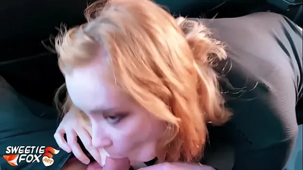 HD Redhead Suck Dick Taxi Driver and Cum Swallow in the Car - POV energiklip