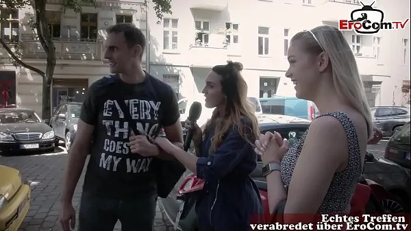 HD german reporter search guy and girl on street for real sexdate energetické klipy