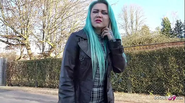 HD GERMAN SCOUT - GREEN HAIR GIRL TALK TO FUCK FOR CASH AT REAL PICK UP CASTING Klip tenaga