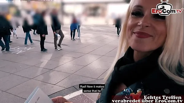 HD Skinny mature german woman public street flirt EroCom Date casting in berlin pickup Klip tenaga