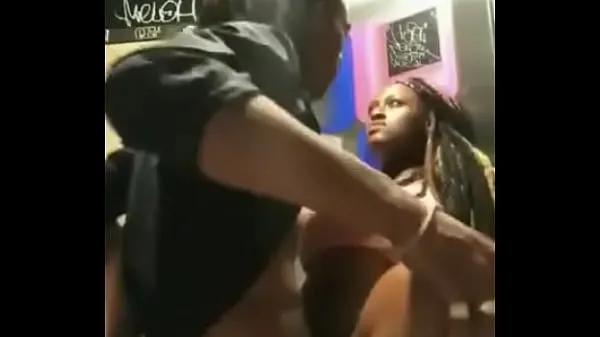 HD Ebony couple quick in the club toilet energy Clips