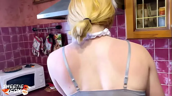 HD Fox Maid Cosplay - Blowjob and Hard Doggystyle Sex in the Kitchen 에너지 클립