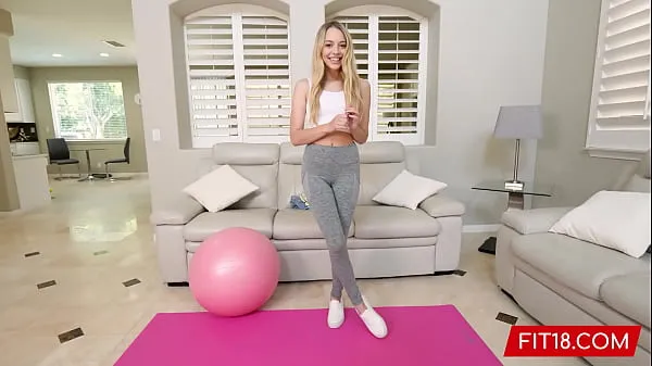 HD FIT18 - Lily Larimar - Casting Skinny 100lb Blonde Amateur In Yoga Pants - 60FPS energy Clips