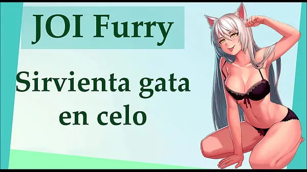 Clips de energía HD JOI Furry hentai. Sirvienta maid en celo