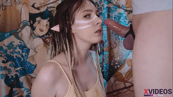 HD Fucking the mouth of a beautiful elf girl in dreadlocks! Oral sex with a pretty girl! Cum in her mouth! Drooling blowjob and deep throat girlfriend! Facial ! Tall girl cosplays an elf ! Big boobs energy Clips