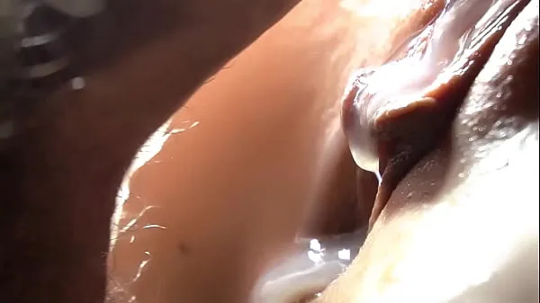 HD SLOW MOTION Smeared her tender pussy with sperm. Extremely detailed penetrations energiklip