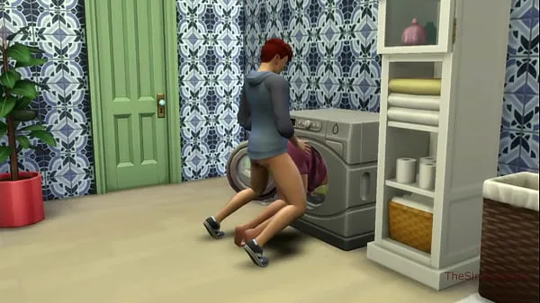 HD Sims 4, my voice, Seducing milf step mom was fucked on washing machine by her step son Klip tenaga