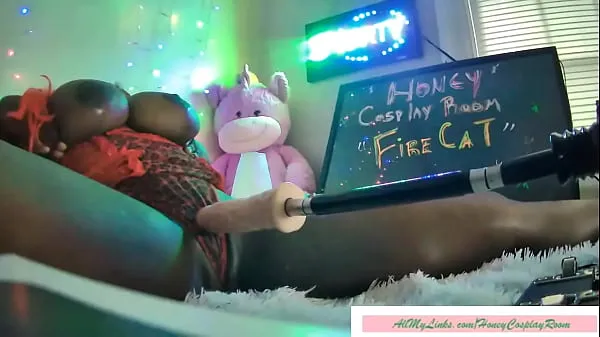 Clip năng lượng HONEY COSPLAY ROOM - FIRE CAT -- SexMachine Fucks so Good HD