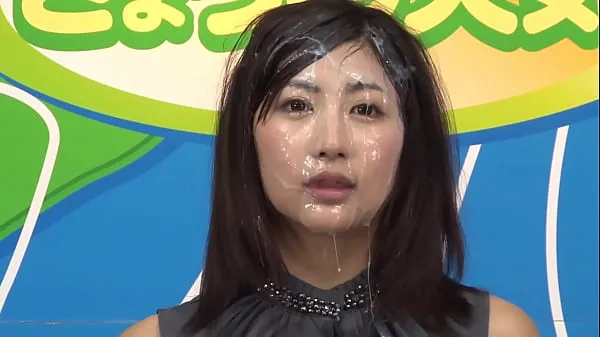 HD News Announcer BUKKAKE, Japanese, censored, second girl energiklipp