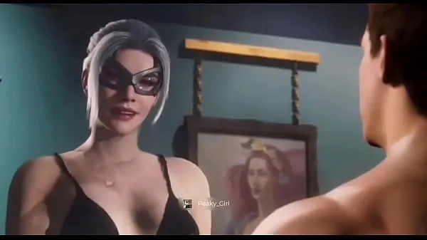 HD Marvel's Spider-Man Black Cat Semi Nude Cutscenes energy Clips