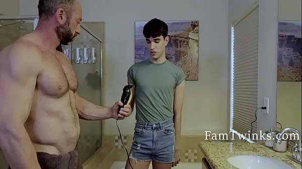 HD Shy Stepson Helps Stepdad Shave His Balls energy Clips