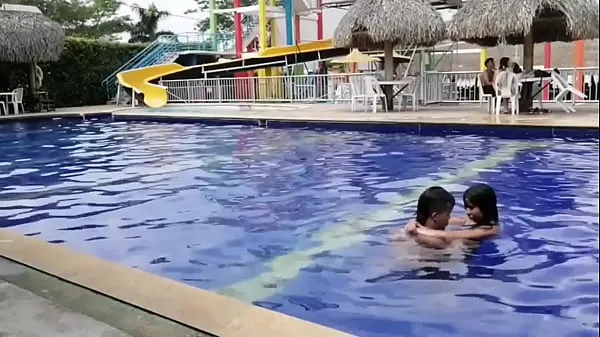 HD We gave each other a delicious fuck the dwarf and I in the pool we started masturbating and fucked until he ran energy Clips