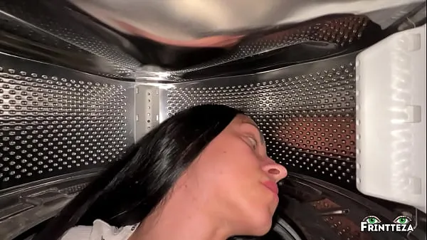 HD Stepson fucked Stepmom while she in inside of washing machine. Anal Creampie energy Clips