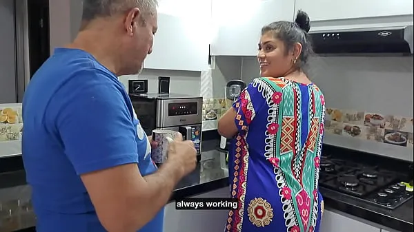 HD Aly sucks Apu's cock in the kitchen energy Clips