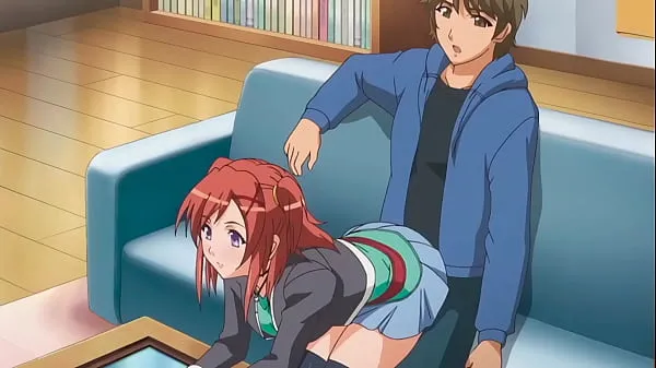 HD step Brother gets a boner when step Sister sits on him - Hentai [Subtitled 에너지 클립