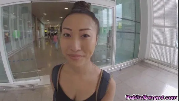 HD Big titted asian Sharon Lee fucked in public airport parking lot مقاطع الطاقة